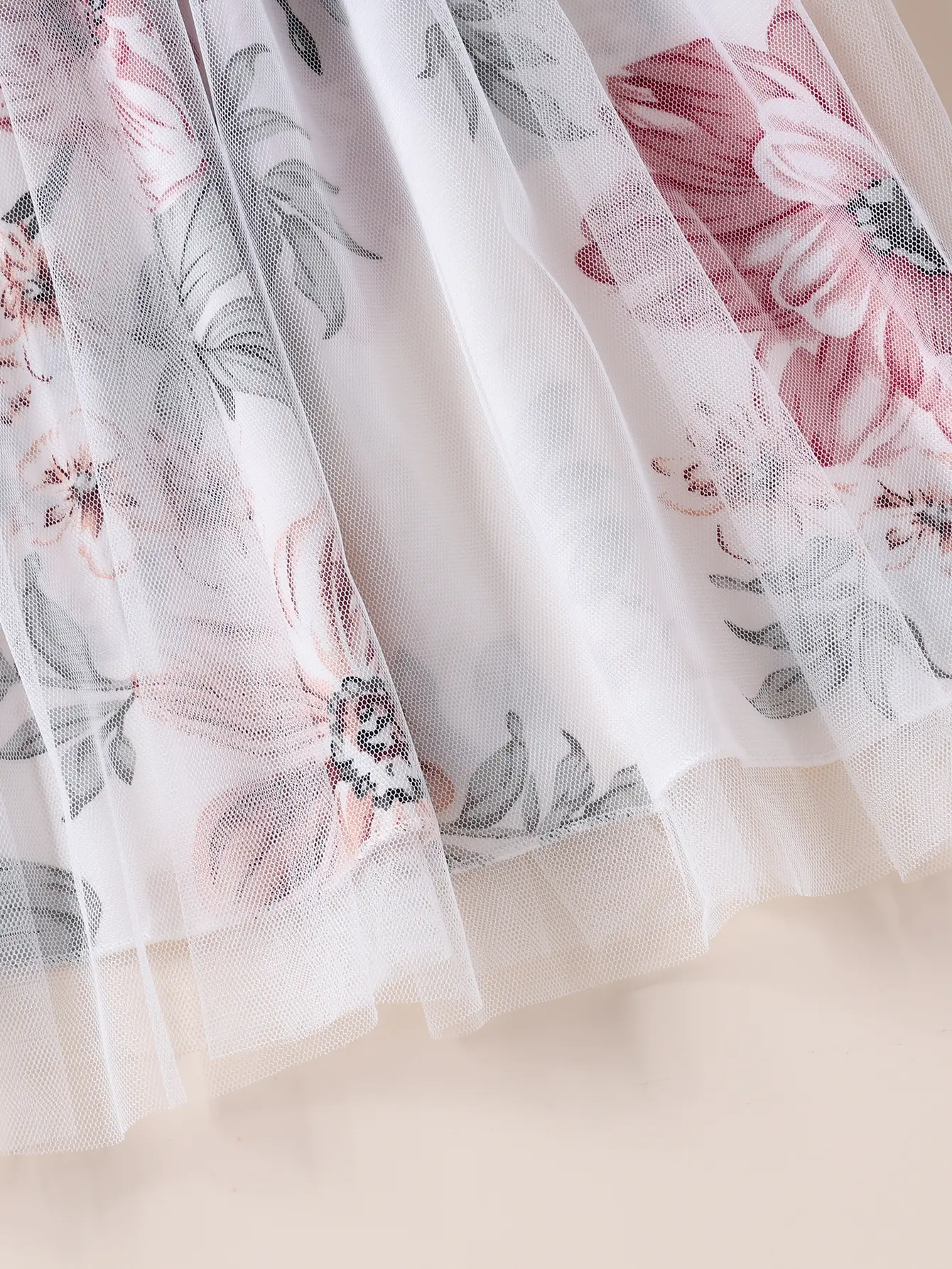 Girls Dresses Summer Tween Girl Tulle Dress Sling Ruffled Floral Print Princess Tutu Dresses