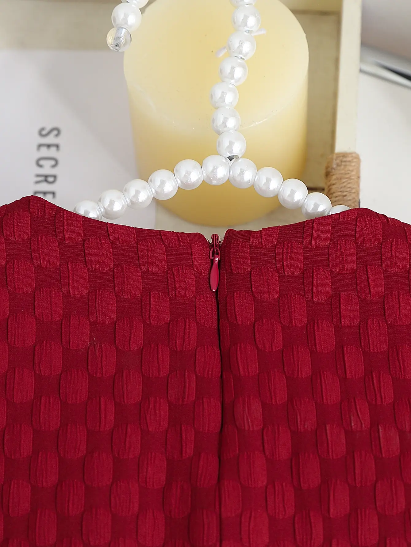 Single piece girls' fashionable woven fabric back with invisible zipper, bow decoration round neck vest dress for summer