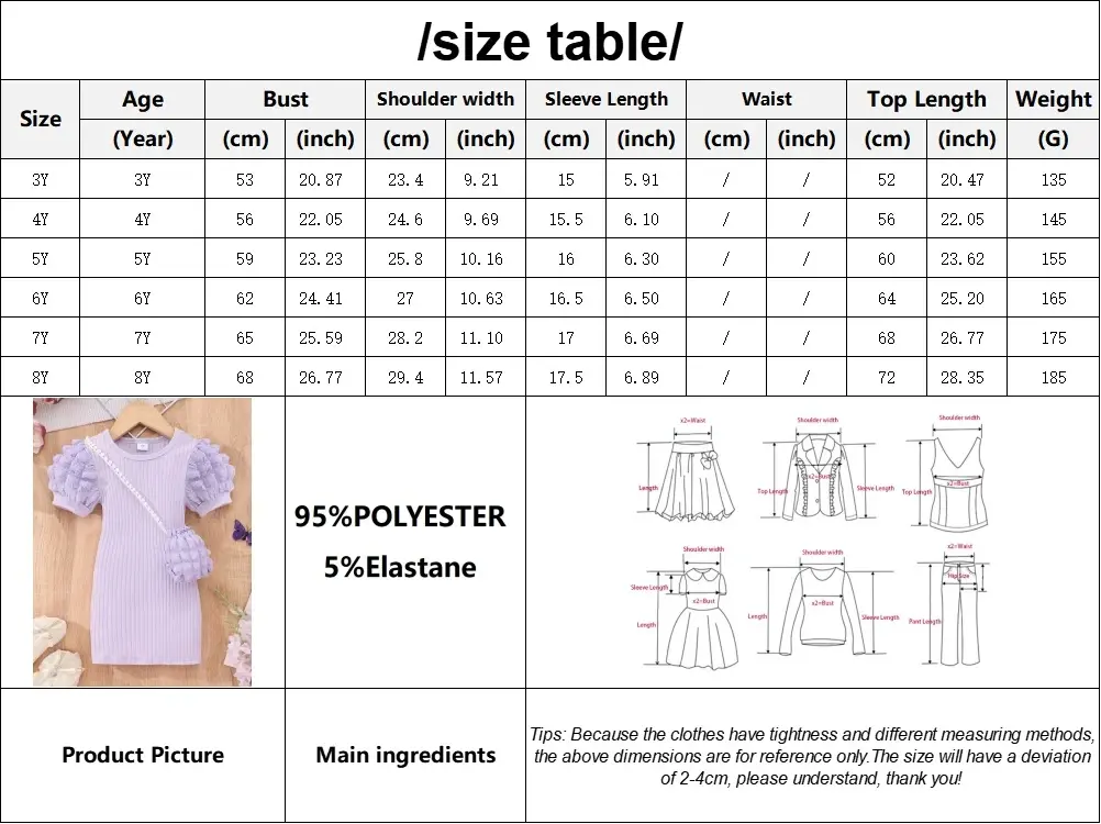【Free Bag】 2-8 Yrs Old Midi Dress Kids Girl Clothes Summer Fashion Short Sleeve Baby Girl Bodycon Dress Girls Wrap Tight Dress