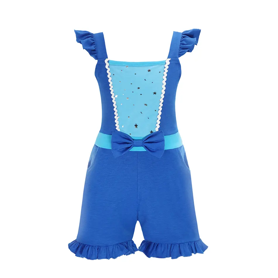 Boys Girls Casual Bodysuits Cosplay Costume Summer Princess Rompers Jumpsuit Princess Cospaly Dress Up Kid Fancy Clothing Outfit