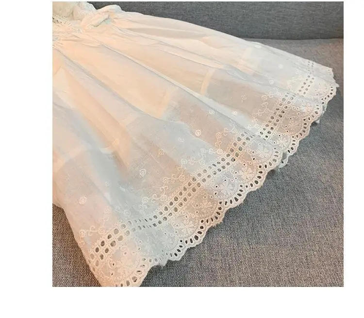 Princess Kids Girls Dresses 2022 New Summer Lace Princess Dresses Children Solid Color Clothing Baby Wedding Party Vestidos