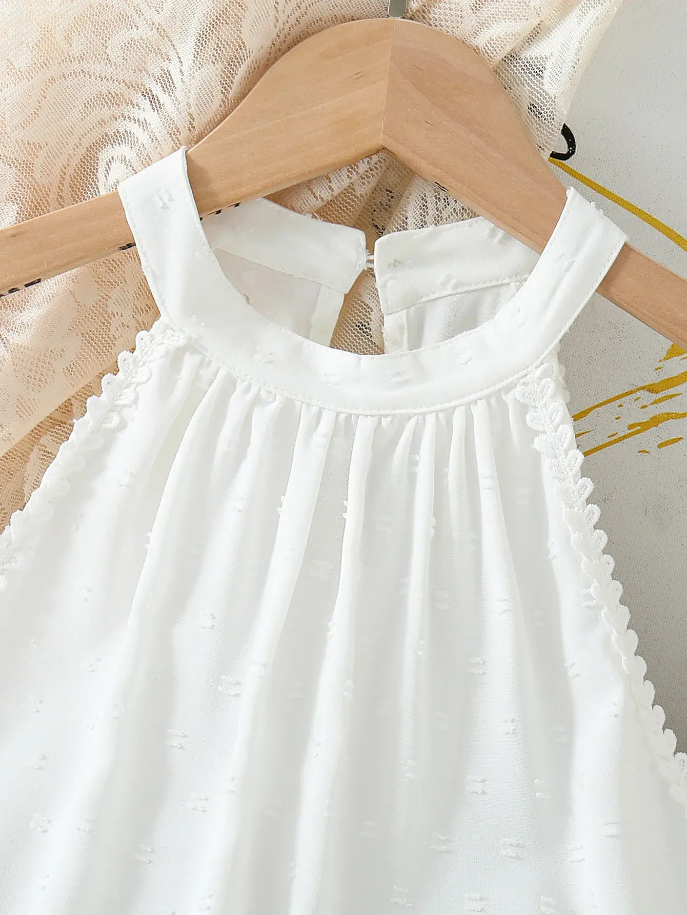 Prowow Teenagers Girls Clothes 13-16Y Sleeveless Halter White Dress For Party Weeding Performance Children Dresses For Big Girl