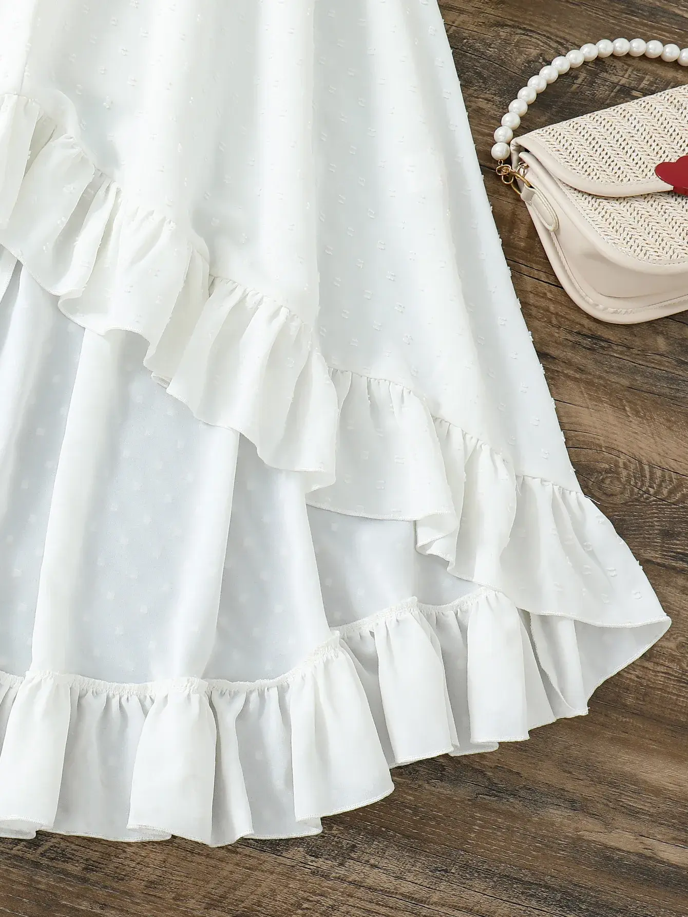 Prowow Teenagers Girls Clothes 13-16Y Sleeveless Halter White Dress For Party Weeding Performance Children Dresses For Big Girl