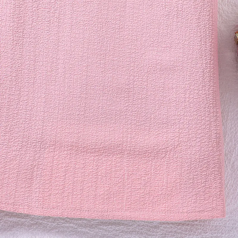 Fashion For 4-7Ys Kids Outfit Pink Short-Sleeved Dress Summer Daily Casual Vacation Holiday Preppy Style Children Clothing