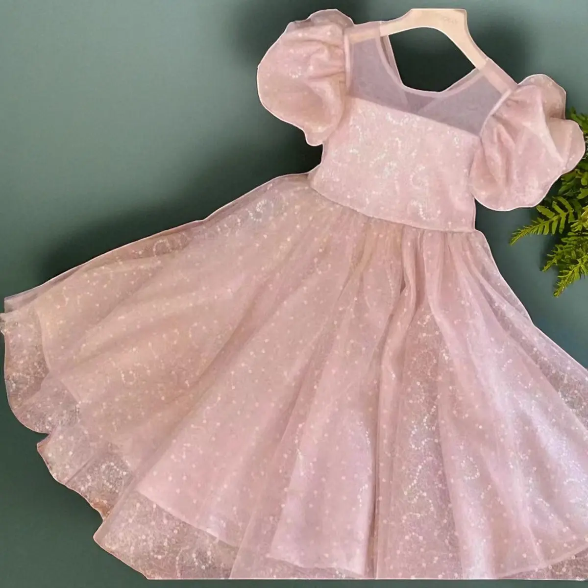 Summer Baby Girls Pink Dresses Kids Party Outfits Wedding Short Sleeve Prom Dresses Kids Princess Costumes 4 6 7 8 9 11 12 Years