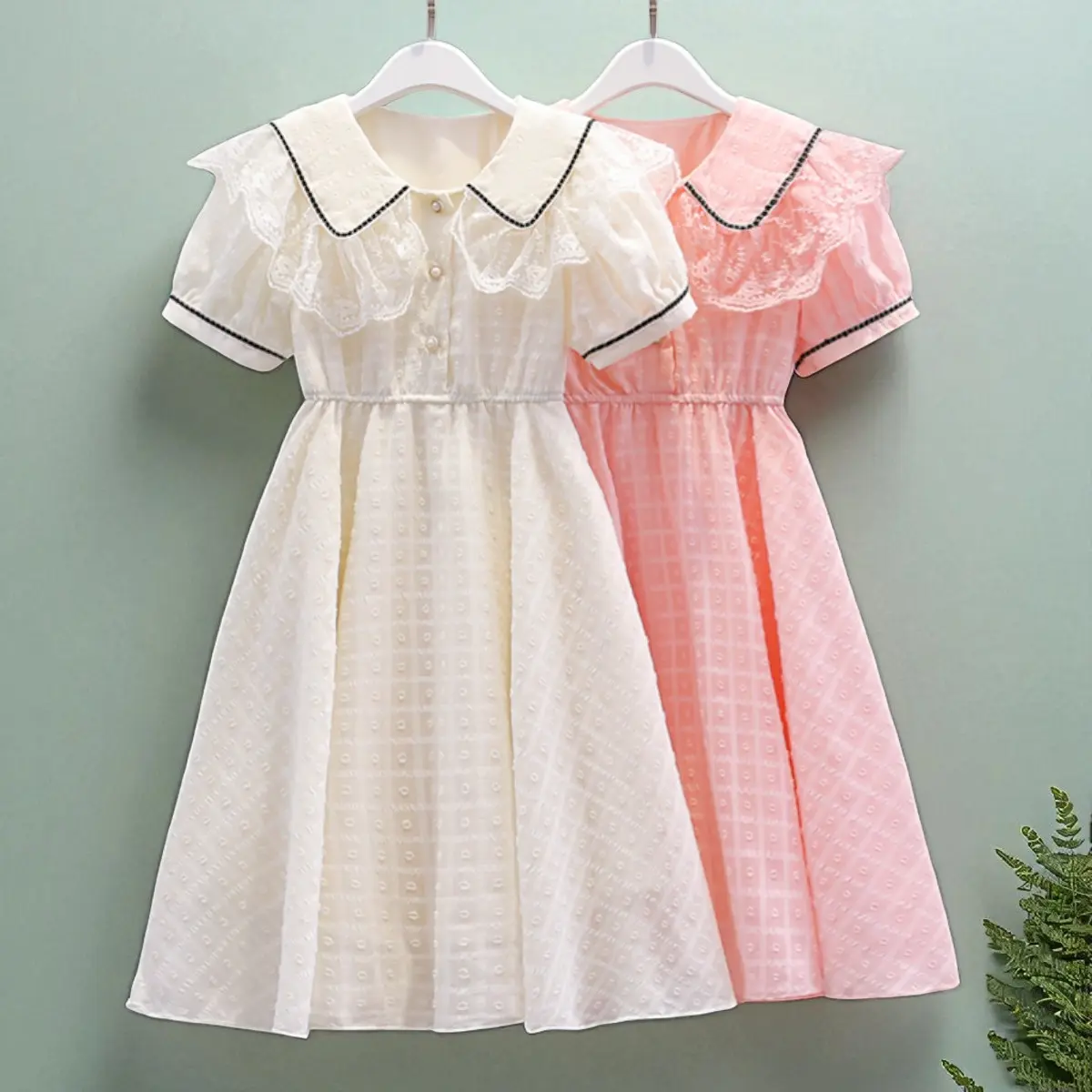 Toddlers Dresses For Girls Children's Dress Summer Cotton Kids School Costumes Short Sleeve Baby Vestidos 4 5 6 8 9 10 12 Years