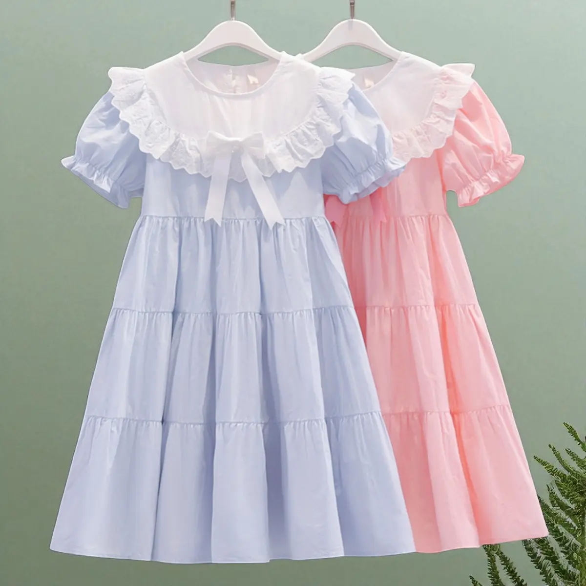 Toddlers Dresses For Girls Children's Dress Summer Cotton Kids School Costumes Short Sleeve Baby Vestidos 4 5 6 8 9 10 12 Years