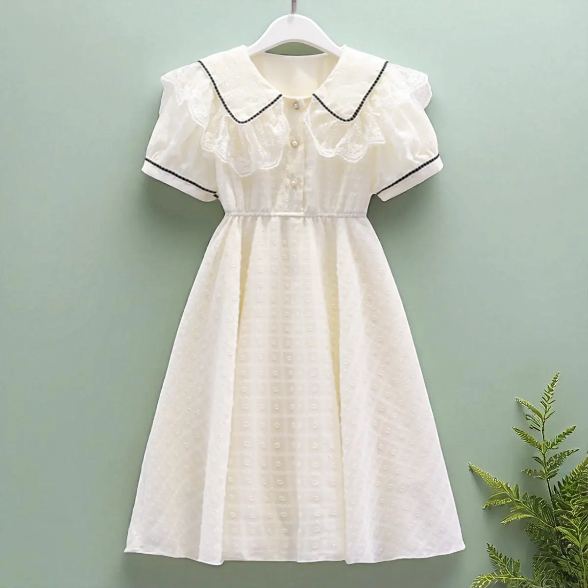 Toddlers Dresses For Girls Children's Dress Summer Cotton Kids School Costumes Short Sleeve Baby Vestidos 4 5 6 8 9 10 12 Years