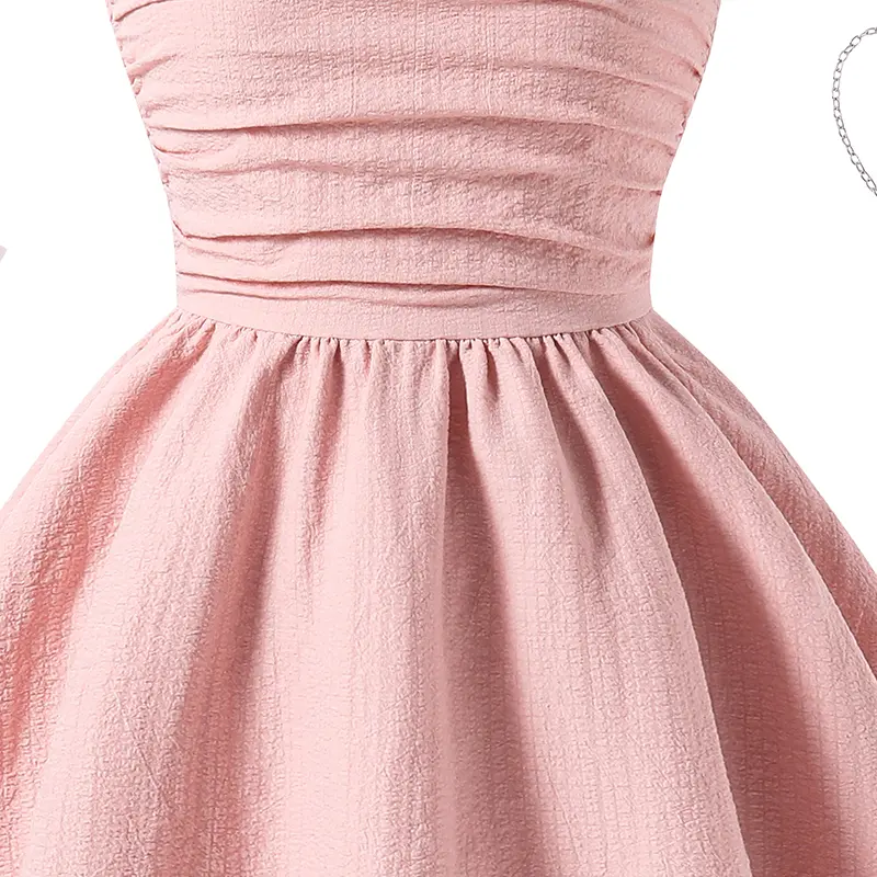 Princess Dress Sweet Style Solid Pink Tiered Sling Dress 8-12 Years Tween Girls Dress Birthday Party Pageant Communion Dress
