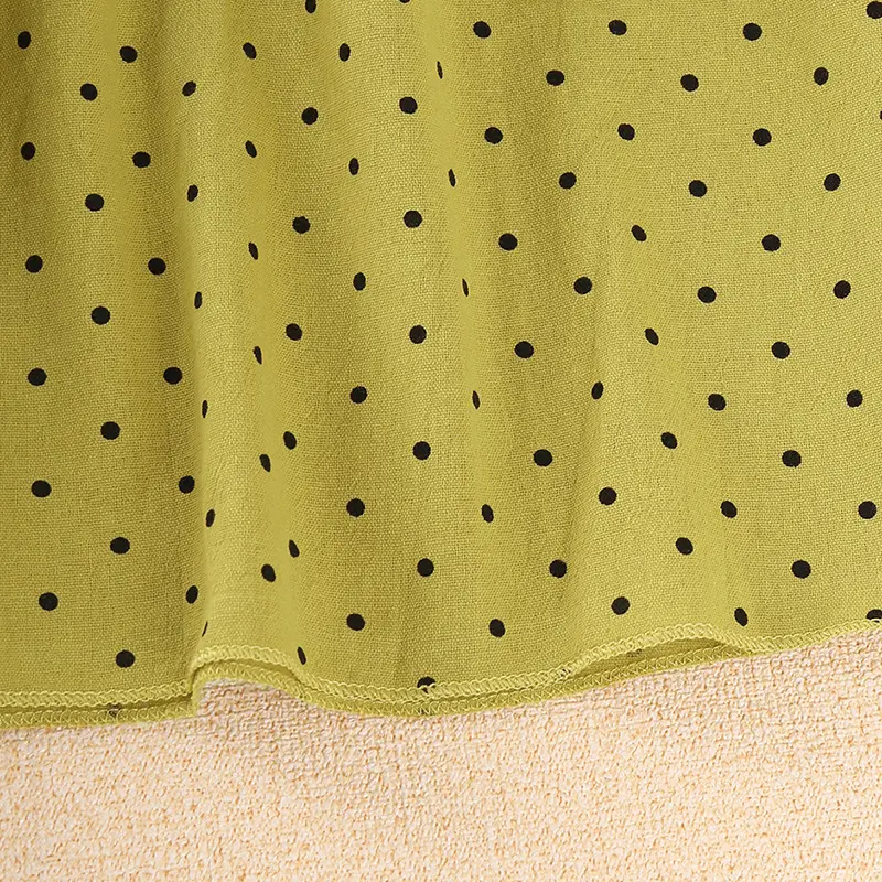 New Spring Autumn Girl's Net Gauze Lace Splicing Long-Sleeved Dress Polka Dot Cute Skirt Casual Kids Children Loose Comfortable