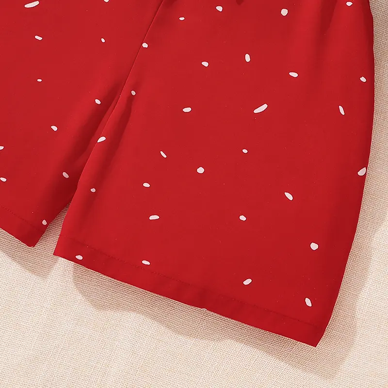 Kids Jumpsuits For Girls Polka Dotted Flutter-Sleeve Summer Clothes 8-12 Years Tween Girls Casual Clothes