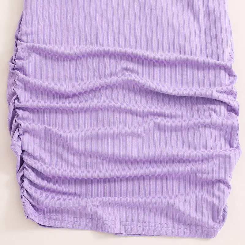 2024 Summer Girls Purple Sleeveless Vest Dress Preppy Style Outifits Holiday Vacation Party Daily Casual Cute Sporty style