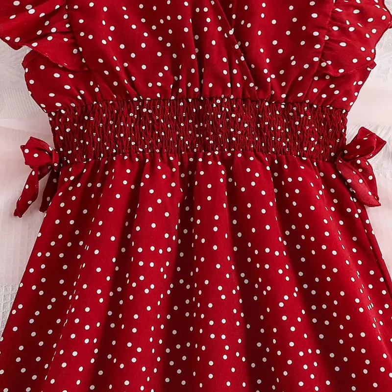 Girl's Dress Summer 8-12Elegant V-NeckCap sleevesElasticated waistPeplum hemSweetly cute Valentine's Day