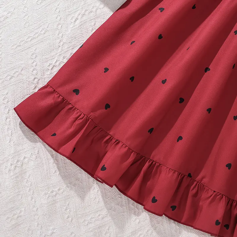 Tween Girls Dress Polka Dotted Short Sleeve V-neck Dress 8-12 Years Preteen Girls Clothes Festival Party Dating Outgoing Communi