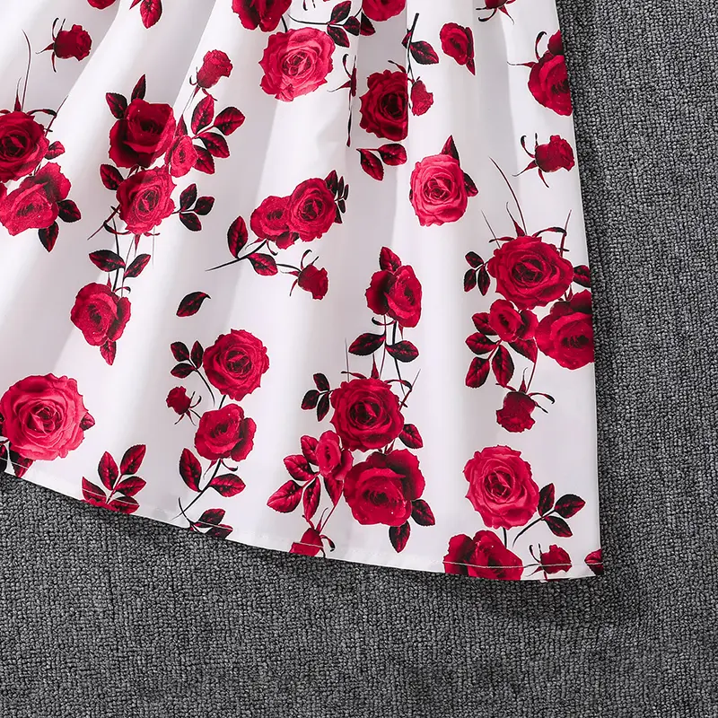 Fashion For Kids Girls Red Long Sleeve Coat And White Print Skirt Elegant Vacation Holiday Party Dress Graduation Clothes Sets