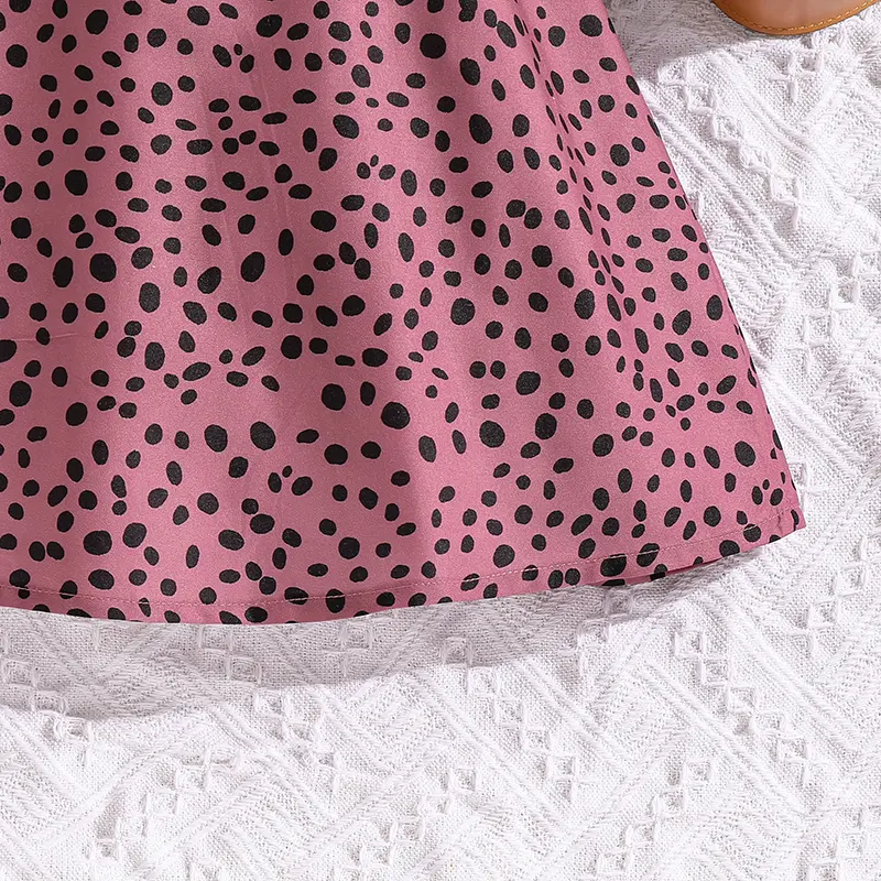 Kids Clothing Sets for Girls Cute Cartoon T-shirt & Pink Polka Dot Skirt Summer Outfit For Girls Adorable Daily Casual Clothes