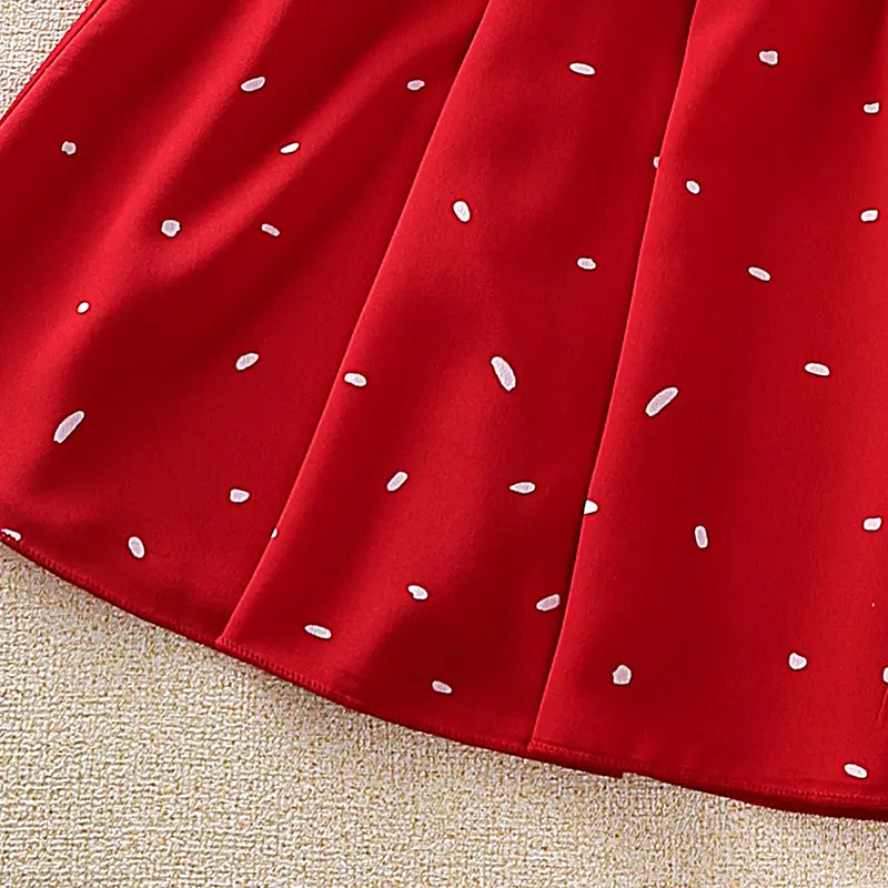 Summer Dress Baby Girl Cute Polka-dot Princess dress elegant party dress with puffy sleeves Princess skirt children's clothing