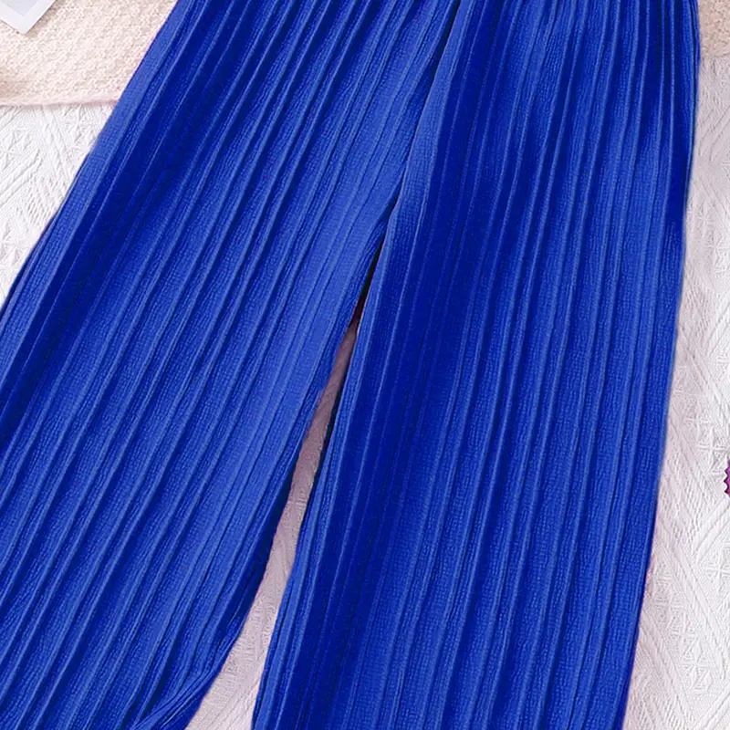 Girls Clothing Solid Color Candy Color Casual Breathable Long Pants For Girls 8-12 Years Old Summer Kids Daily Casual Set