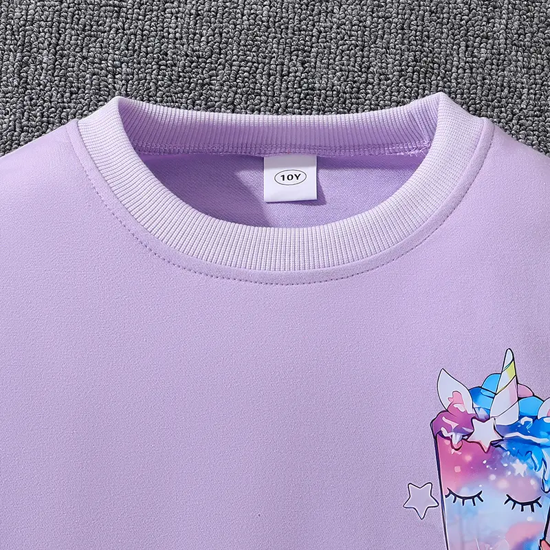 Kids Autumn Winter Clothing Sets For Girls Purple Pullover Hoodie And Pink Sling Tulle Dress Stylish Girl Birthday Party Clothes