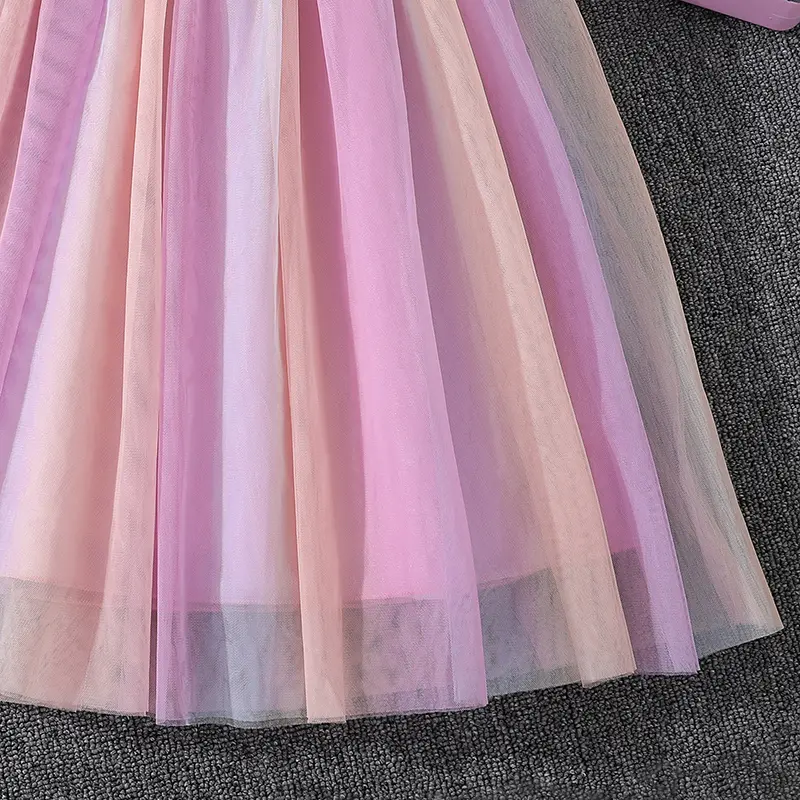 Kids Autumn Winter Clothing Sets For Girls Purple Pullover Hoodie And Pink Sling Tulle Dress Stylish Girl Birthday Party Clothes