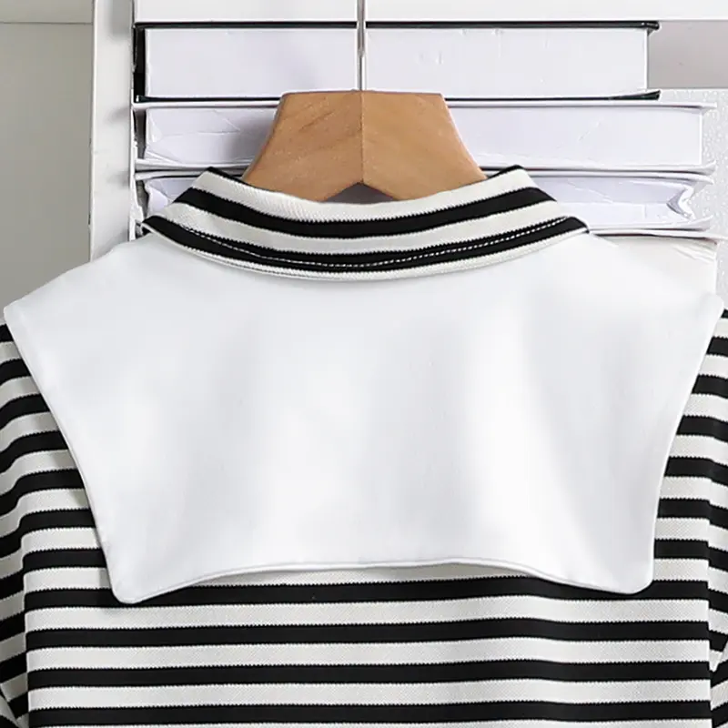 Children Clothing Sets Striped Navy Collar T-shirt & White Tiered Skirt Young Girls Outfit Daily Costume School Outgoing