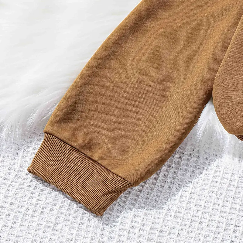 Children Fashion Causal Clothes Sets For Girls Brown Dandelion Print Long Sleeve Top And Pants Loose Comfortable Daily Costume