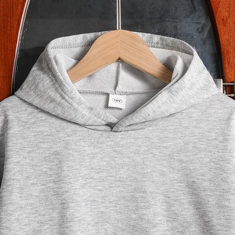 Girl New Designed Classic Clothe Sets Autumn Winter Designer Outfits Grey Long Sleeved Hooded Top And Grey Trousers For Children
