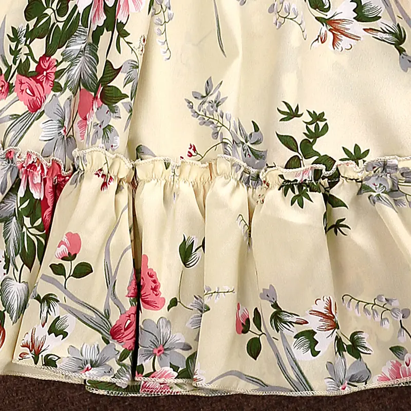 Children Fashion Summer Dress  Beige Print Sleeveless Dress For Stylish Girls Sweet Style Holiday Vacation Daily Causal Clothes