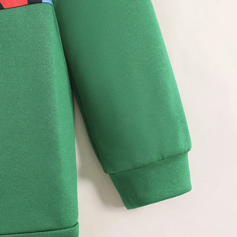 Autumn New Girls Clothes Sets 8-12 Years Green Long-Sleeved Hoodie + Colored Leggings For Girls Korean Casual Vacation Suits