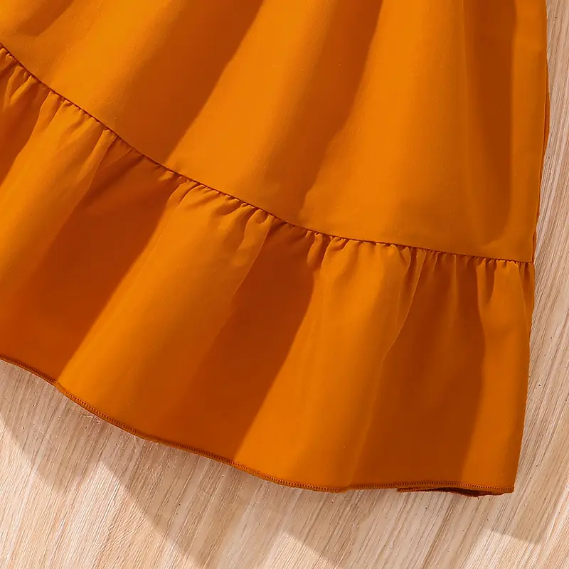 Girls Dress 8-12 Years Ruched Belted Ruffled Short Sleeve Dress Trendy Summer Modest Daily Casual Baptism Gown Kids Costume OOTD
