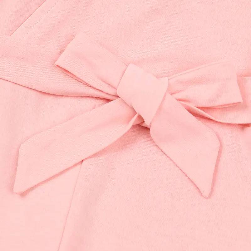 Elegant V-Neck Pink Long-Sleeved Jumpsuits for Girls Spring Autumn Casual Comfortable Trendy Outfit