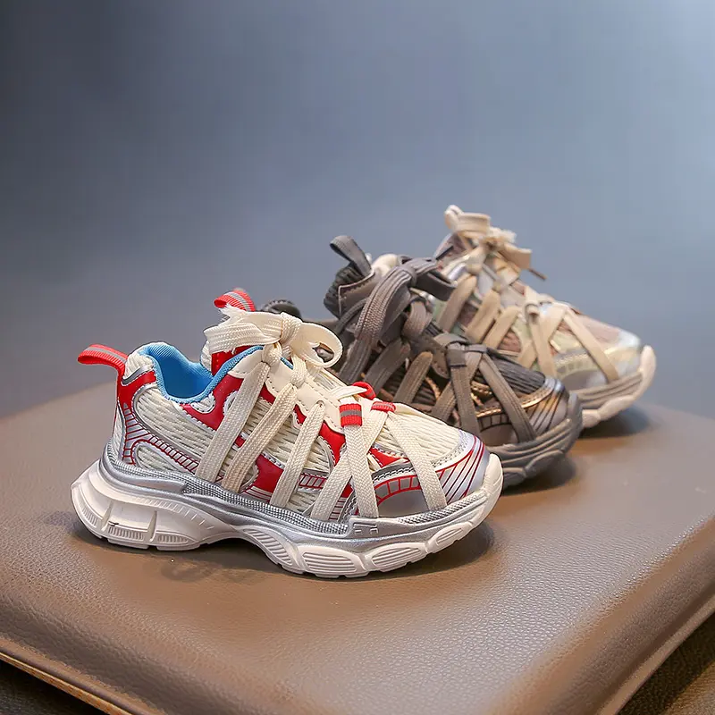 Children's Basketball Shoes Mesh Breathable Kids Sneakers for Girls Spring Autumn Boys Fashion Chunky Sneakers School Versatile