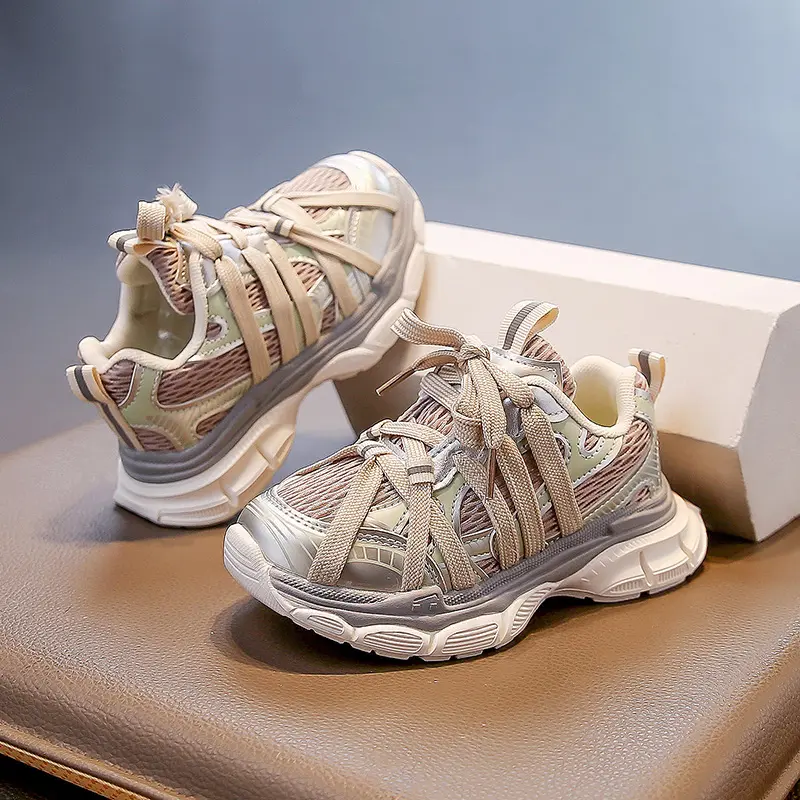 Children's Basketball Shoes Mesh Breathable Kids Sneakers for Girls Spring Autumn Boys Fashion Chunky Sneakers School Versatile