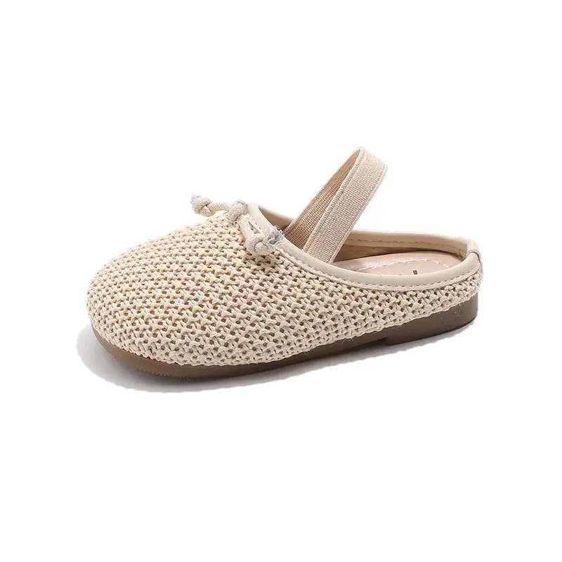 2025 Children Woven Sandals for Girls Summer New Fashion Korean Style Soft Bottom Anti-slippery Versatile Chic Breathable Shoes