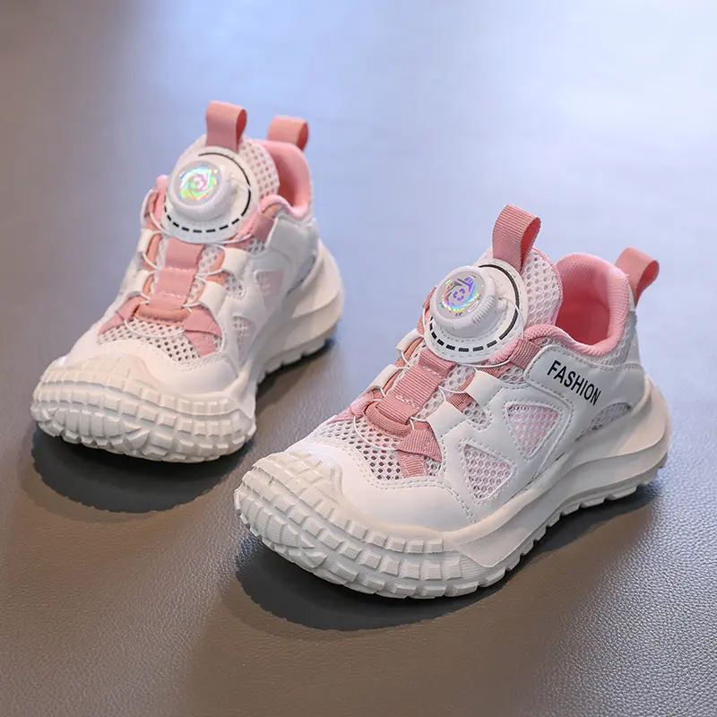 New Summer Kids Sneakers for Girls Mesh Breathable Boys Causal Shoes Fashion Versatile Children School Basketball Shoes Non-slip