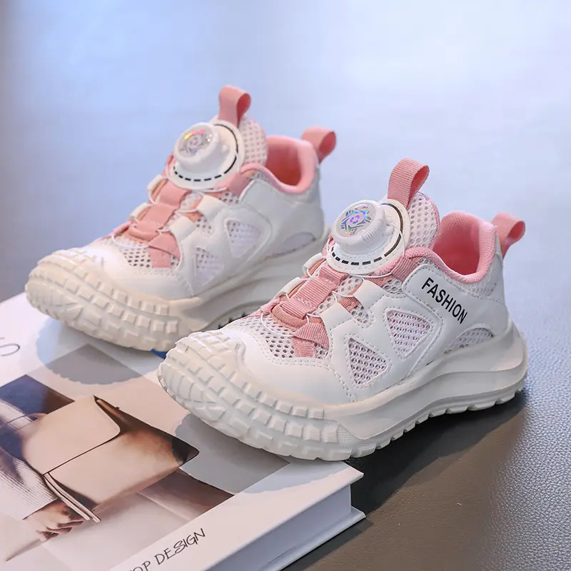 New Summer Kids Sneakers for Girls Mesh Breathable Boys Causal Shoes Fashion Versatile Children School Basketball Shoes Non-slip
