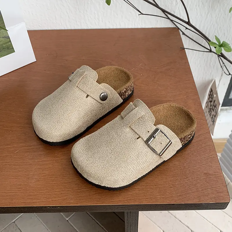 Children's Slippers for Home Simple Solid Color Girls New Flat Mules Fashion Non-slip Versatile Slippers Causal Kids Flip Flops