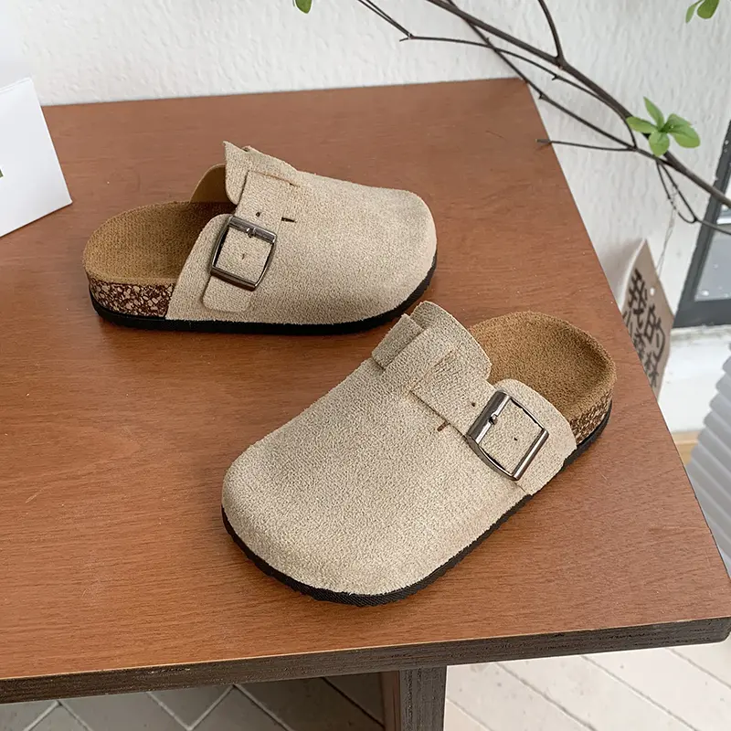 Children's Slippers for Home Simple Solid Color Girls New Flat Mules Fashion Non-slip Versatile Slippers Causal Kids Flip Flops