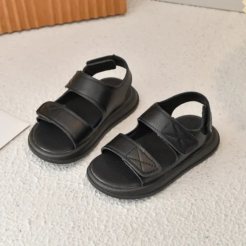 Kids Sandals Casual Soild Color 2025 Summer New Boys Girls Beach Shoes Open Toes Versatile Children Fashion Shoes Non-slip Soft