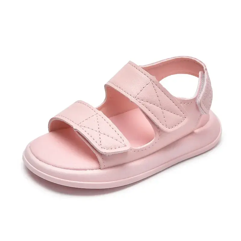 Kids Sandals Casual Soild Color 2025 Summer New Boys Girls Beach Shoes Open Toes Versatile Children Fashion Shoes Non-slip Soft