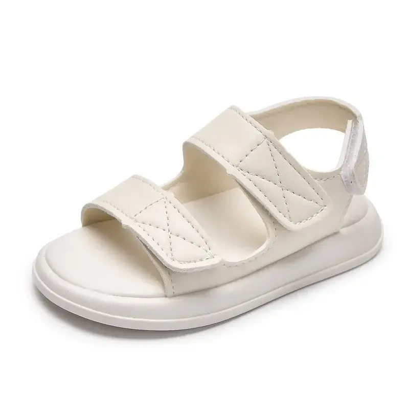 Kids Sandals Casual Soild Color 2025 Summer New Boys Girls Beach Shoes Open Toes Versatile Children Fashion Shoes Non-slip Soft