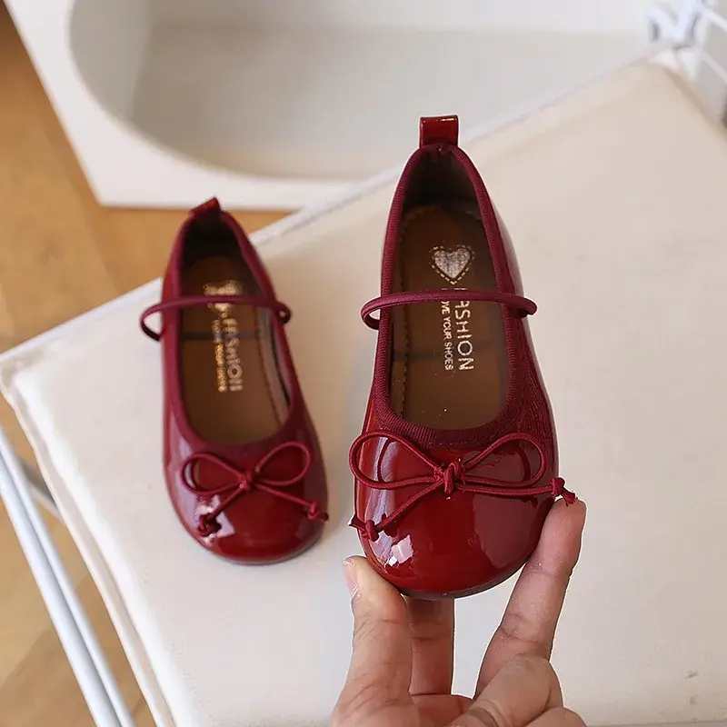2025 Children Leather Shoes for Girls Spring New Fashion Korean Style Soft Anti-slippery Versatile Chic Casual Princess Flats