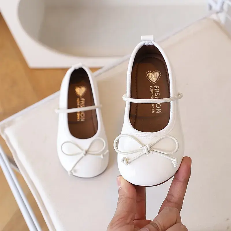 2025 Children Leather Shoes for Girls Spring New Fashion Korean Style Soft Anti-slippery Versatile Chic Casual Princess Flats