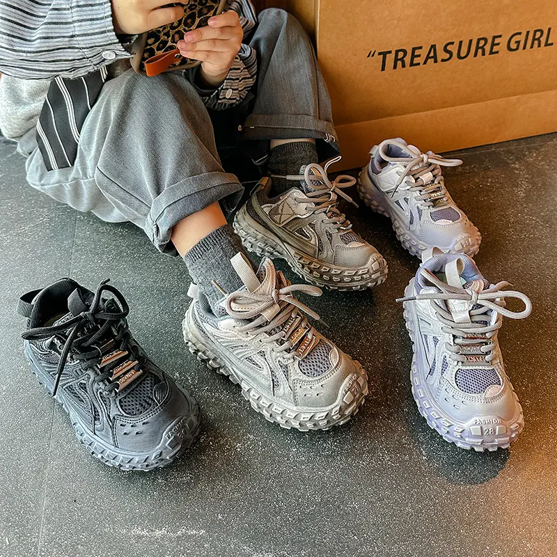 Children Sneakers Non-slip Kids Casual Shoes Soft Bottom Breathable 2025 New Fashion Boys Girls Sports Shoes Trendy Comfortable