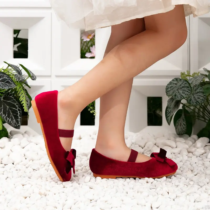 Children's Moccasins Solid Color Bowknot New Girl Leather Shoes Fashion Ballet Versatile Kids Causal Princess Wedding Flat Shoes