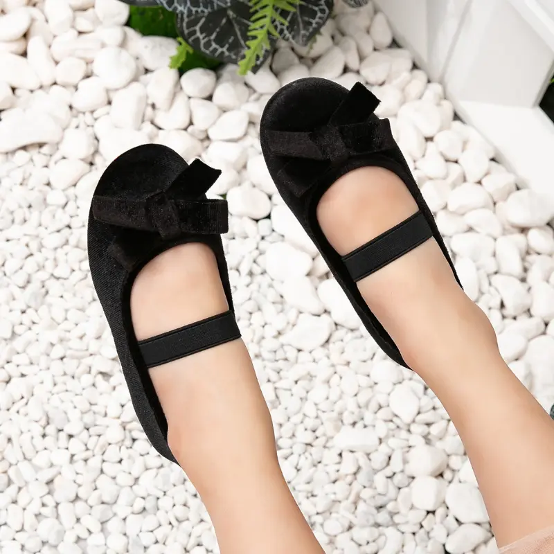 Children's Moccasins Solid Color Bowknot New Girl Leather Shoes Fashion Ballet Versatile Kids Causal Princess Wedding Flat Shoes