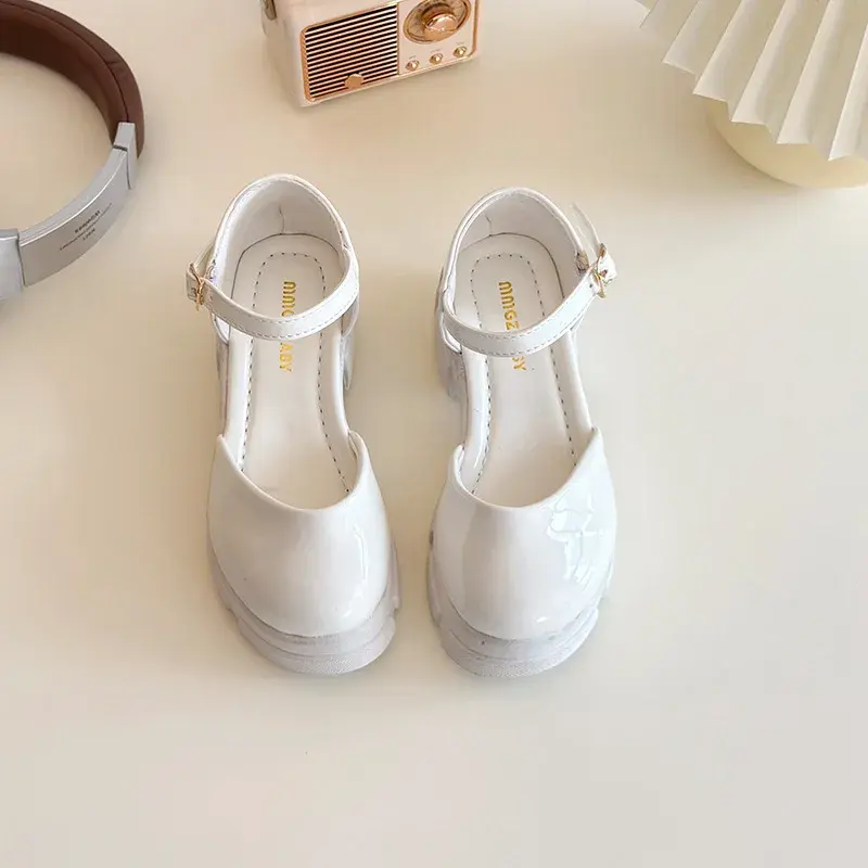 Children Leather Shoes for Girls 2025 Spring New Fashion French Style Soft Anti-slippery Versatilel Chic Princess Mary Jane Shoe