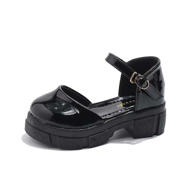 Children Leather Shoes for Girls 2025 Spring New Fashion French Style Soft Anti-slippery Versatilel Chic Princess Mary Jane Shoe