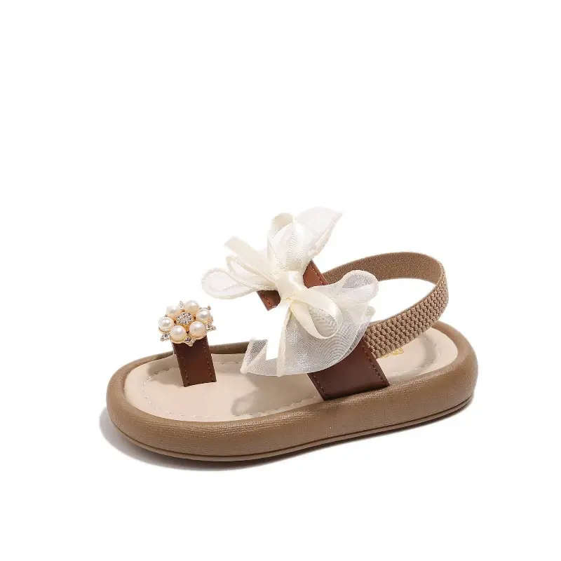2025 Children Sandals for Girls Summer New Fashion Korean Style Soft Bottom Anti-slippery Versatile Chic Princess Beach Shoes