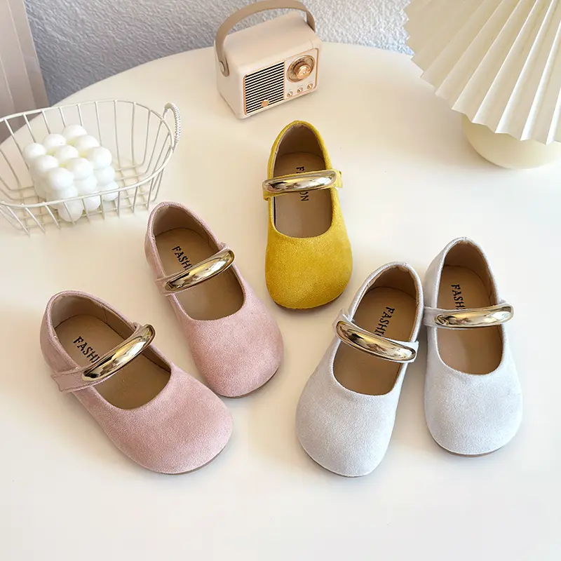 Spring Autumn Children's Shoe for Girl Trend Versatile Princess Moccasins Fashion Simple Solid Color Kids Causal Leather Shoes